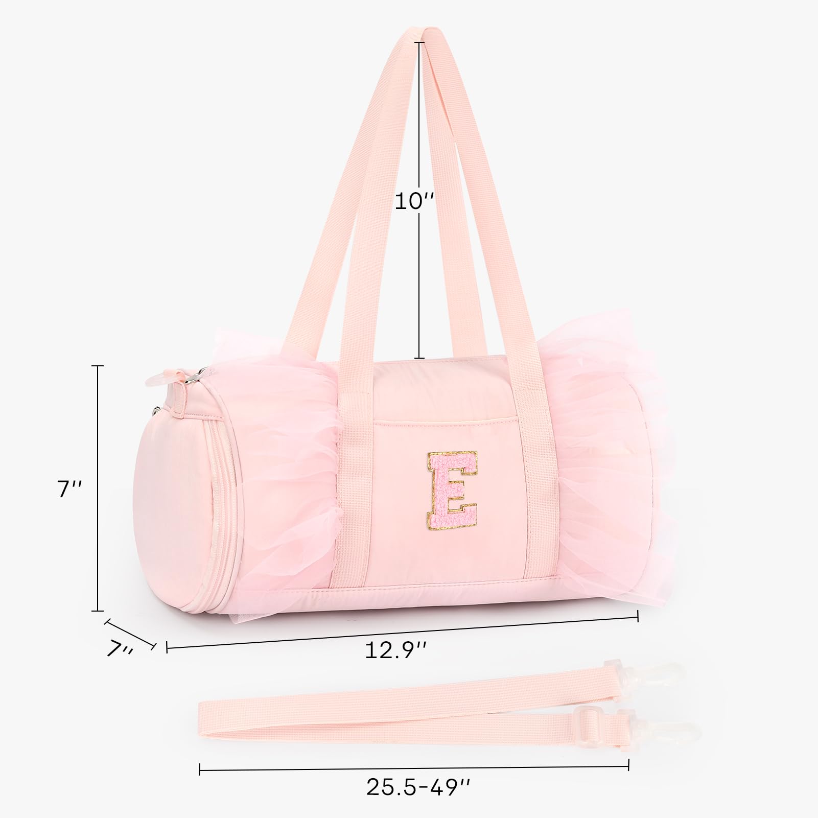 Foto 4 pulgar | Bolsa De Lona Mibasies Para Niñas De 4 A 6 Niños, Rosa Con Letra - Venta Internacional.