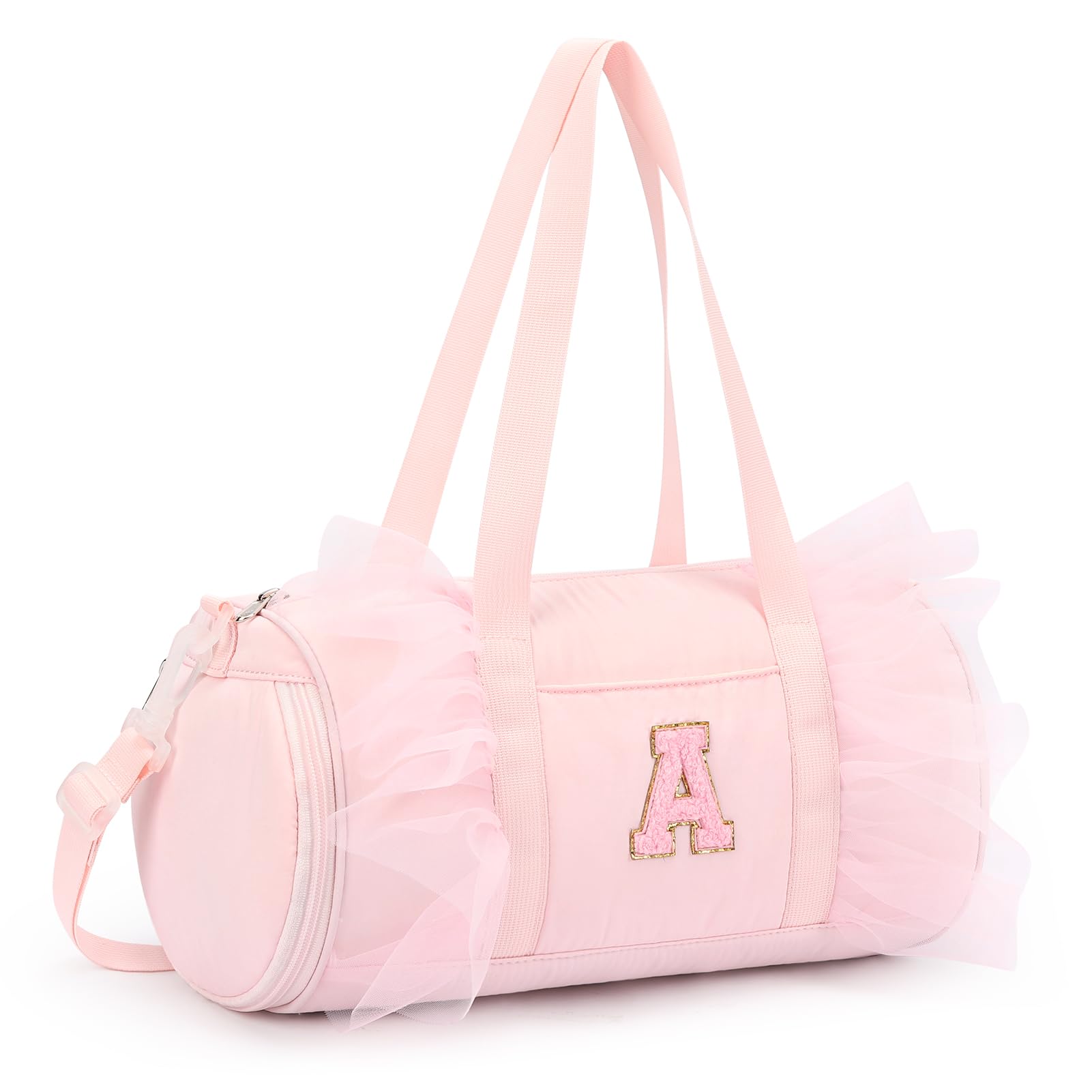 Bolsa De Lona Mibasies Para Niñas De 4 A 6 Niños, Rosa Con Letra - Venta Internacional.
