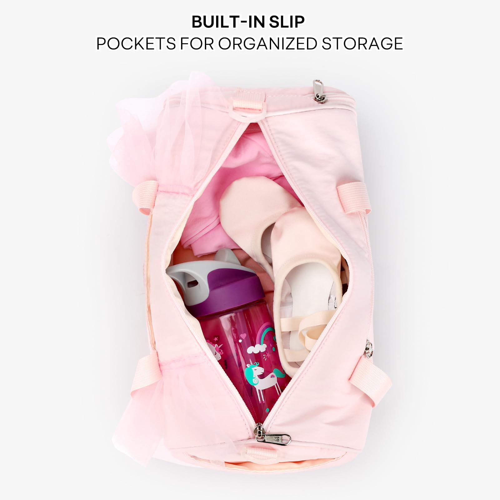 Foto 8 pulgar | Bolsa De Lona Mibasies Para Niñas De 4 A 6 Niños, Rosa Con Letra - Venta Internacional.