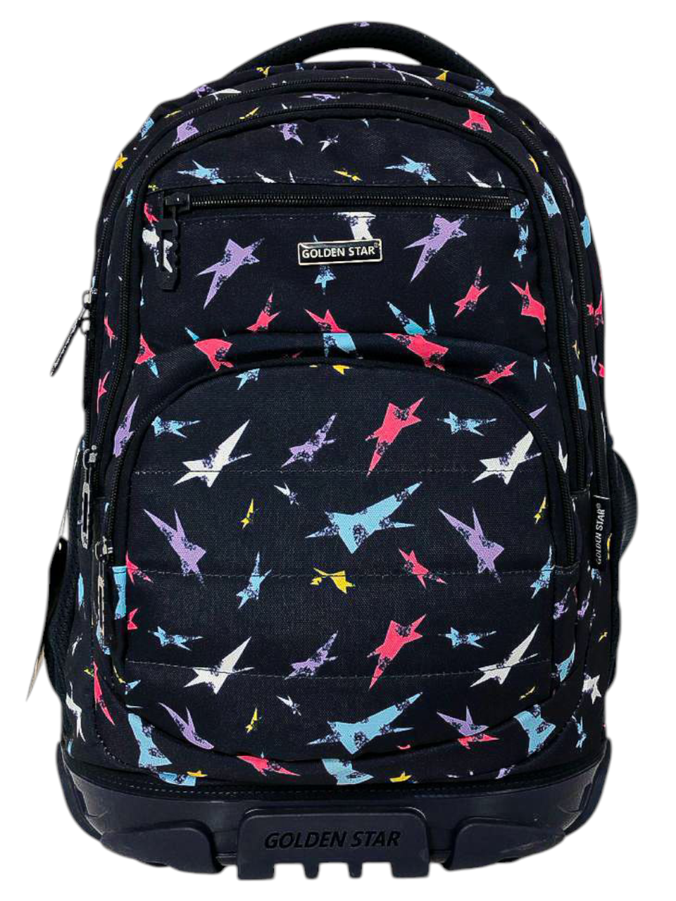 Foto 1 | Mochila Escolar 19 Pul Golden Star Con Carro  Bolsillos Y Diseño Atractivo