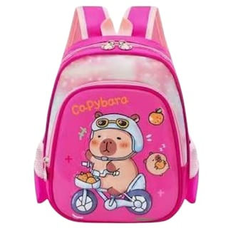 Foto 1 | Mochila Unisex Fiusha Capybara Moto Sintetico Kinder Nueva Imagen