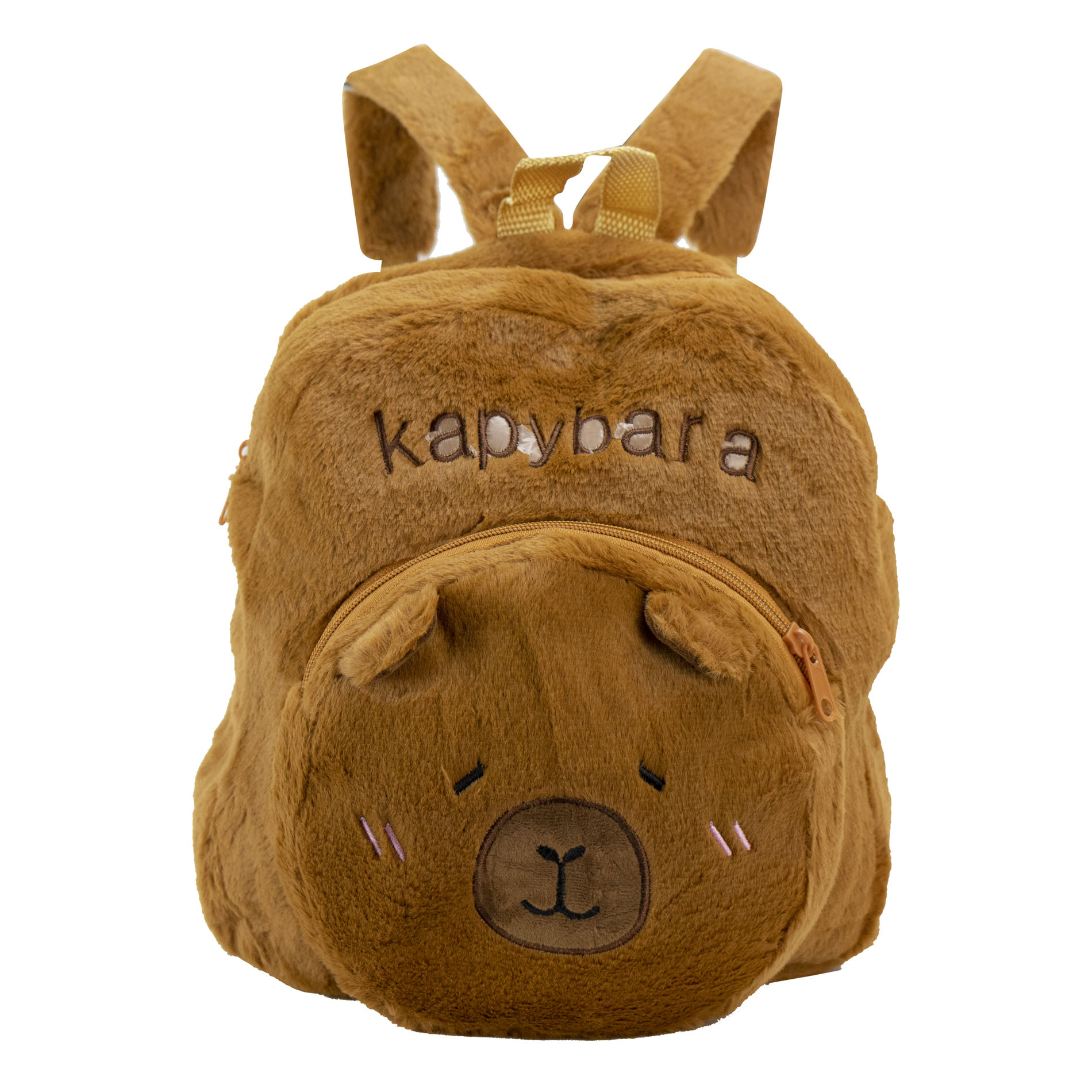 Foto 2 pulgar | Mochila Unisex Camel Peluche Capybara Sweet Textil Kinder Nueva Imagen