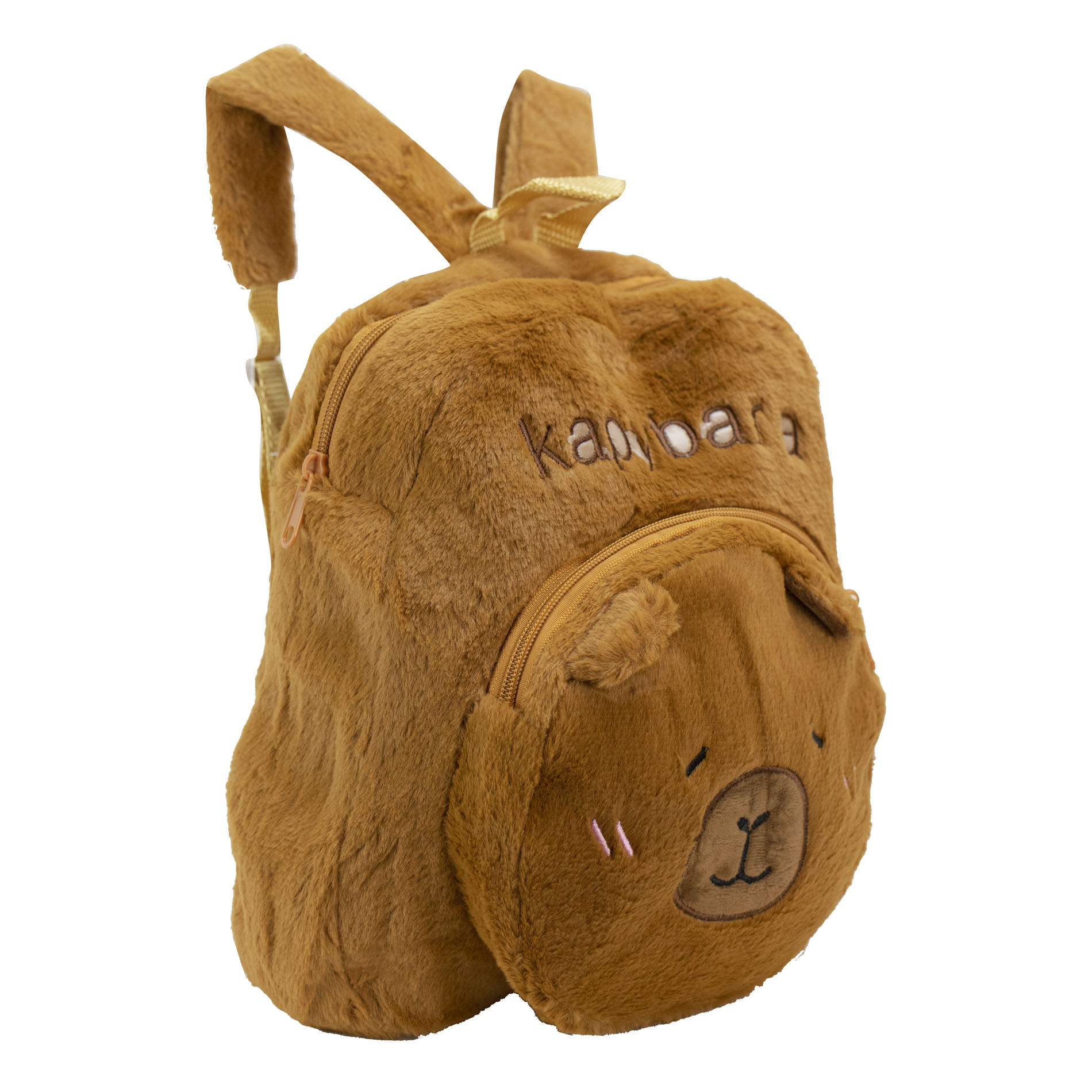 Foto 3 pulgar | Mochila Unisex Camel Peluche Capybara Sweet Textil Kinder Nueva Imagen