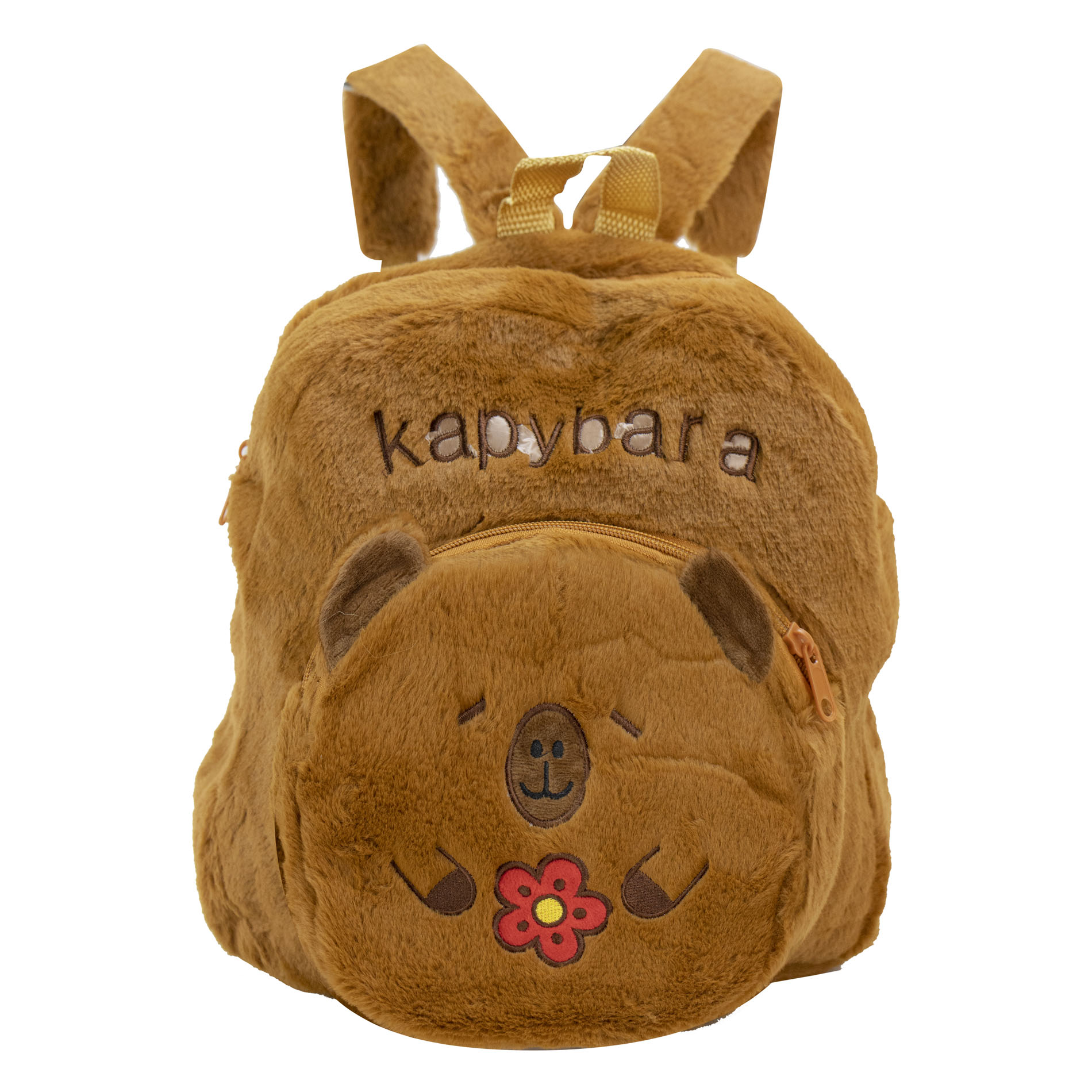 Foto 2 pulgar | Mochila Unisex Camel Peluche Capybara Flor Textil Kinder Nueva Imagen