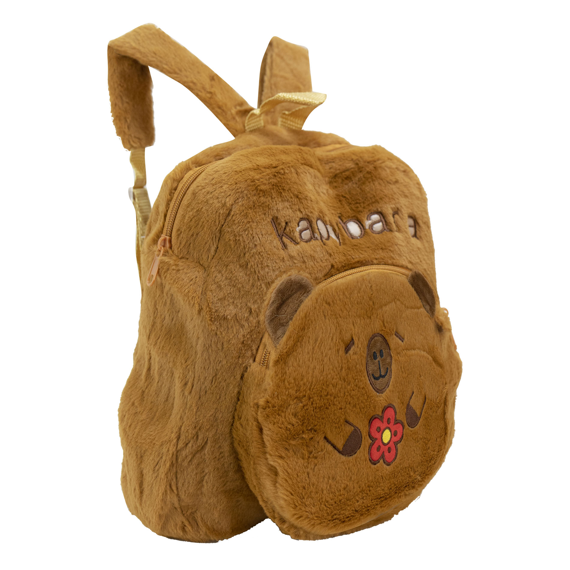 Foto 3 pulgar | Mochila Unisex Camel Peluche Capybara Flor Textil Kinder Nueva Imagen