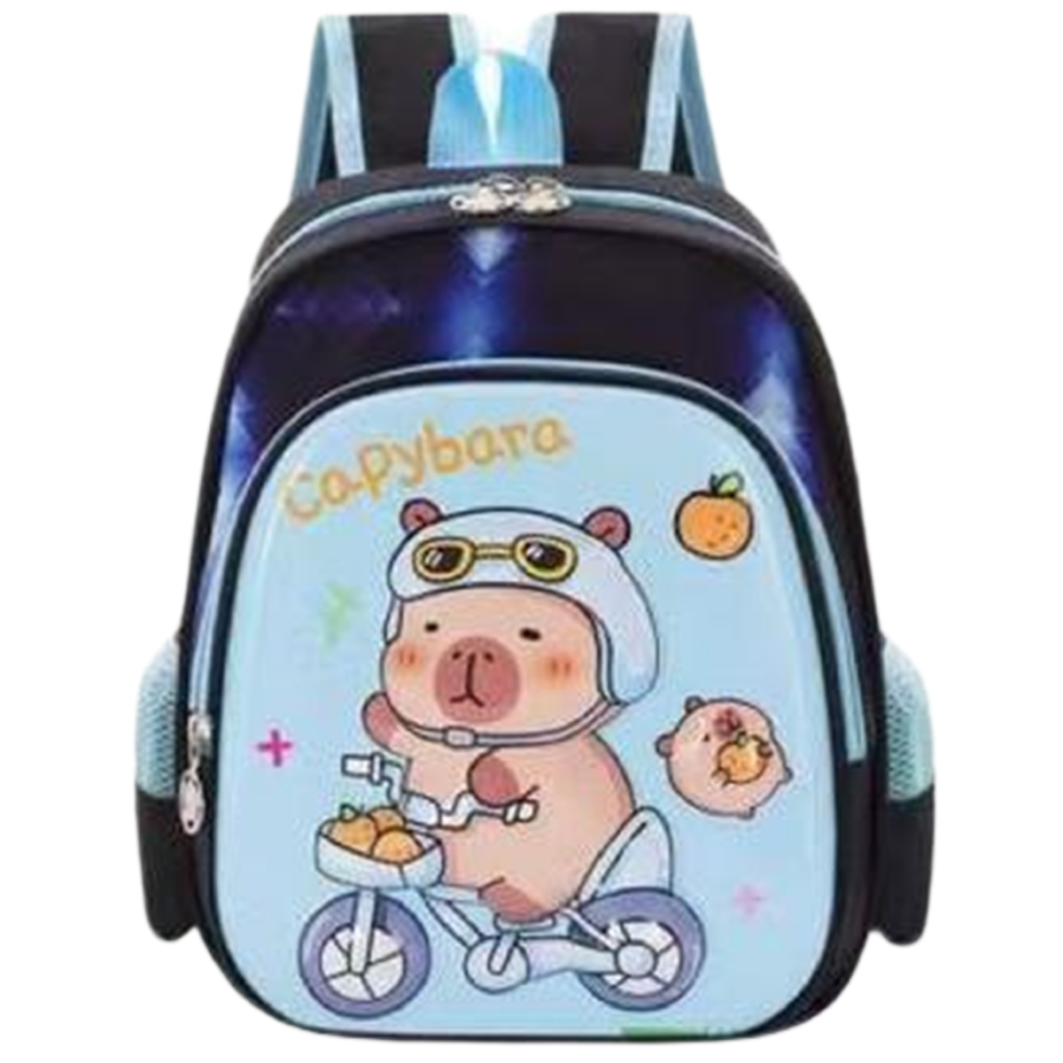 Foto 2 pulgar | Mochila Unisex Azul Capybara Moto Sintetico Kinder Nueva Imagen