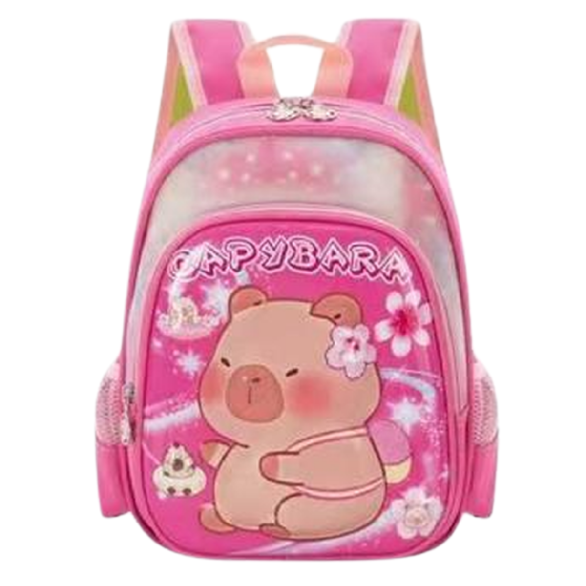 Foto 2 pulgar | Mochila Unisex Rosa Capybara Flowers Sintetico Kinder Nueva Imagen