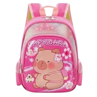 Foto 1 | Mochila Unisex Rosa Capybara Flowers Sintetico Kinder Nueva Imagen