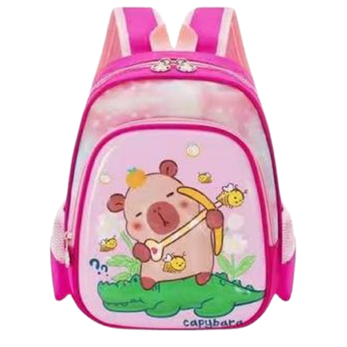 Mochila Unisex Fiusha Capybara Cupido Sintetico Kinder Nueva Imagen