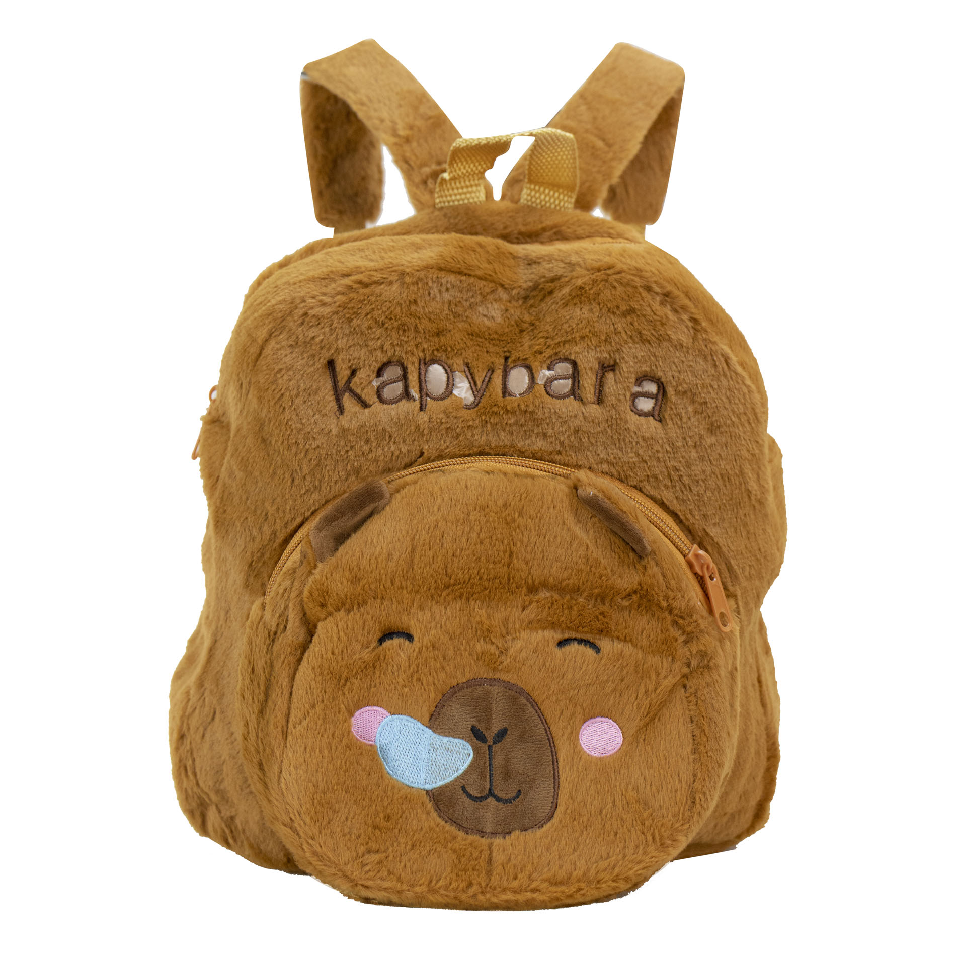Foto 2 pulgar | Mochila Unisex Camel Peluche Capybara Sleep Textil Kinder Nueva Imagen