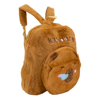 Foto 2 | Mochila Unisex Camel Peluche Capybara Sleep Textil Kinder Nueva Imagen