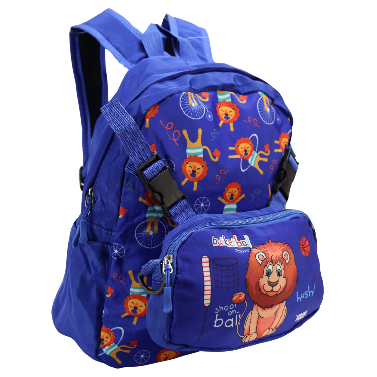 Foto 3 pulgar | Mochila Unisex Azul Rey León Textil Kinder Nueva Imagen