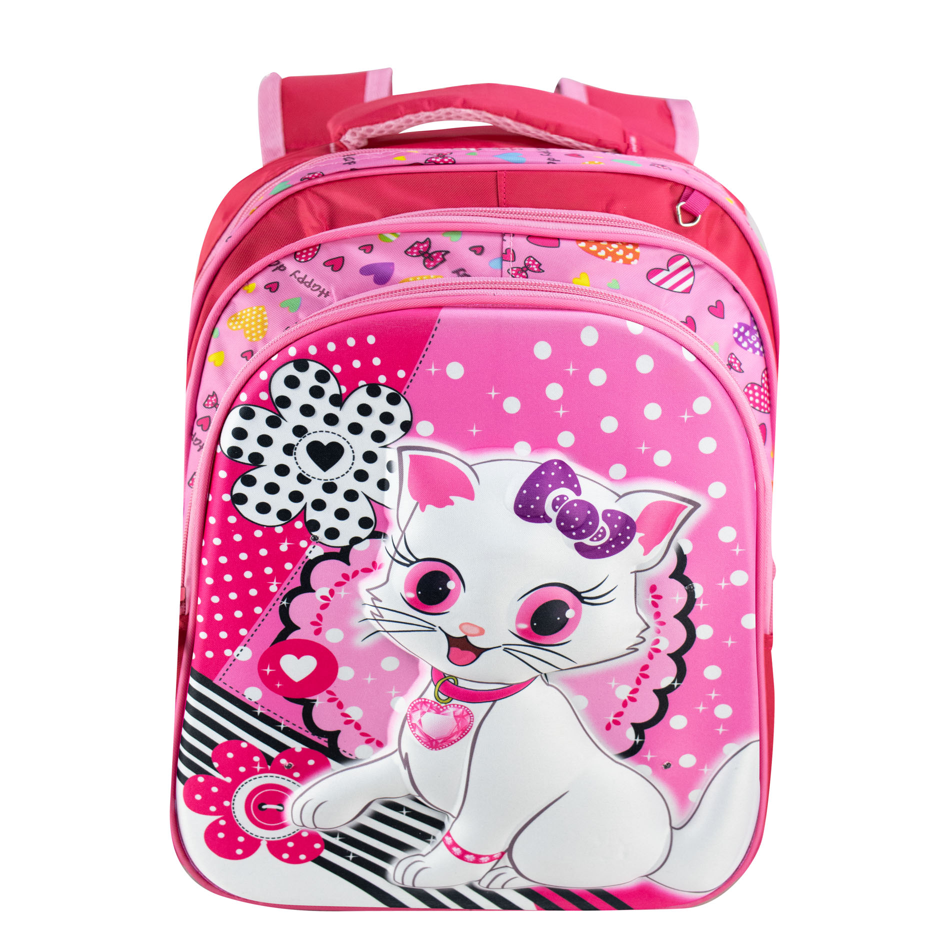 Foto 2 pulgar | Mochila Unisex Fiusha  Gatita Sintetico Trio Escolar C/luz Nueva Imagen