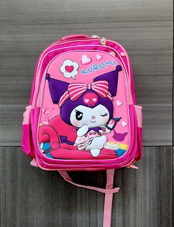 Foto 2 | Mochila Escolar Con Luz Led Incluye Lonchera Y Lapicera Con Diseño De Kuromi