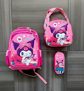 Foto 5 | Mochila Escolar Con Luz Led Incluye Lonchera Y Lapicera Con Diseño De Kuromi