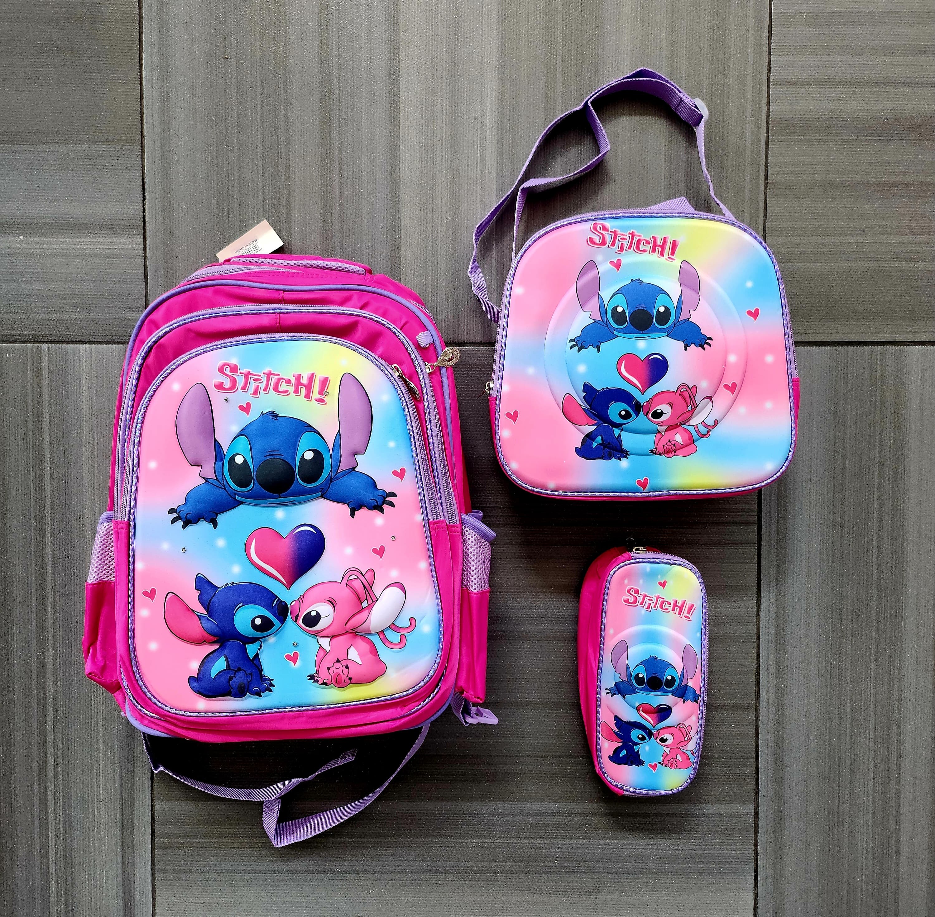 Foto 6 pulgar | Mochila Escolar Con Luz Led Incluye Lonchera Y Lapicera Con Diseño De Stitch