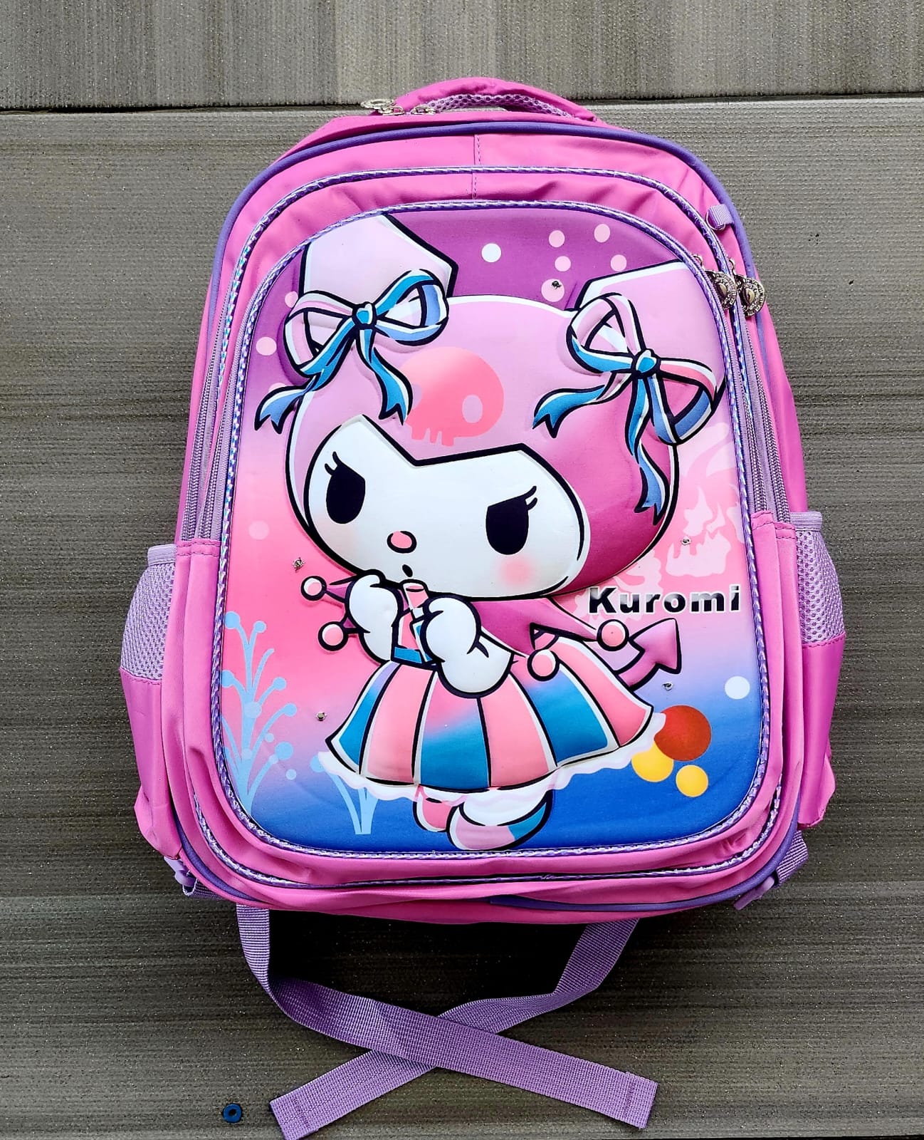 Foto 2 | Mochila Escolar Con Luz Led Incluye Lonchera Y Lapicera Con Diseño De Kuromi