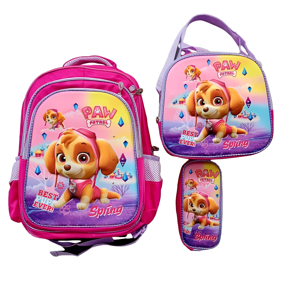 Foto 2 pulgar | Mochila Escolar Con Luz Led Incluye Lonchera Y Lapicera Con Diseño De Sky Paw Patrol