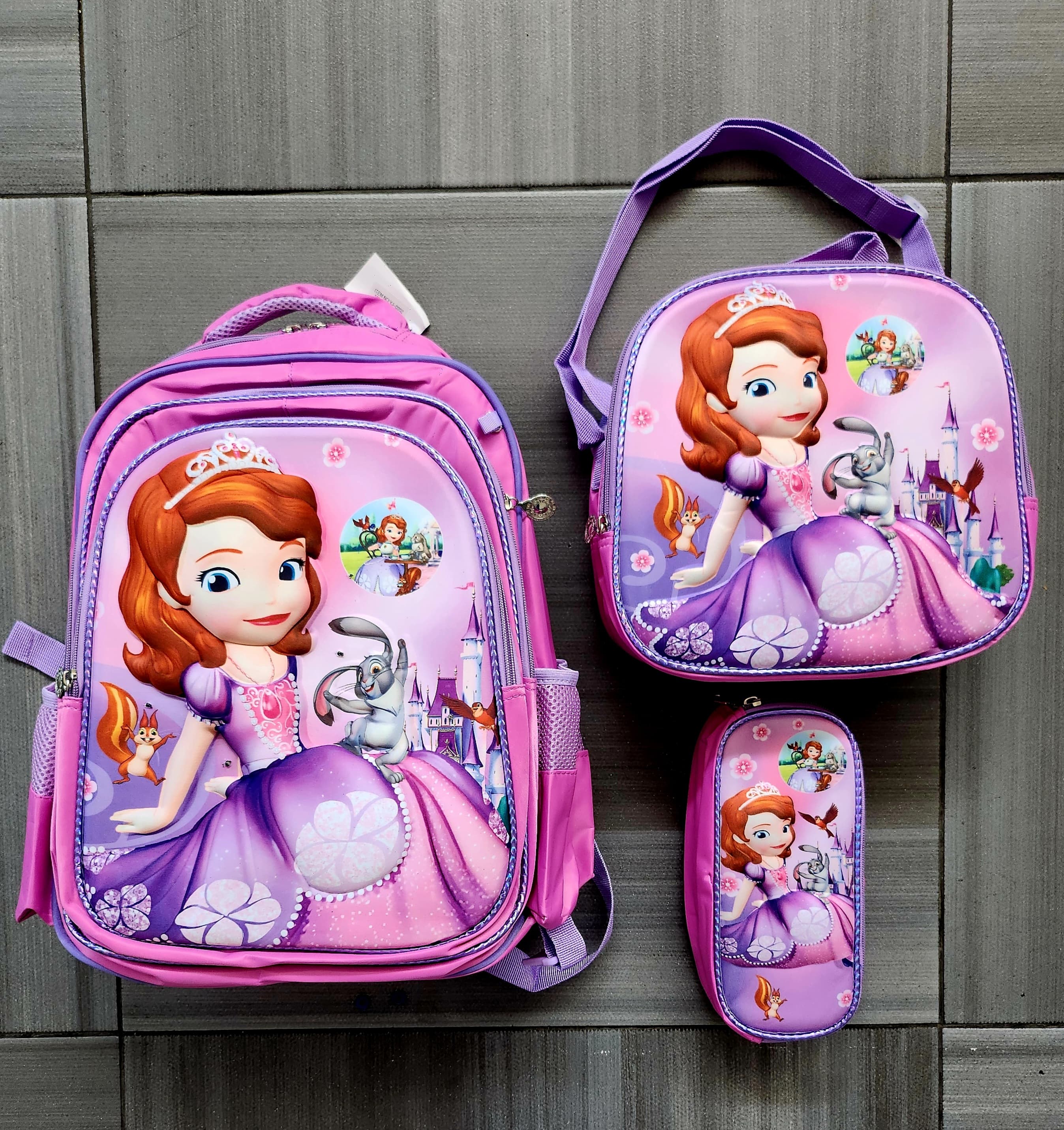 Foto 6 pulgar | Mochila Escolar Con Luz Led Incluye Lonchera Y Lapicera Con Diseño De Princesita Sofía