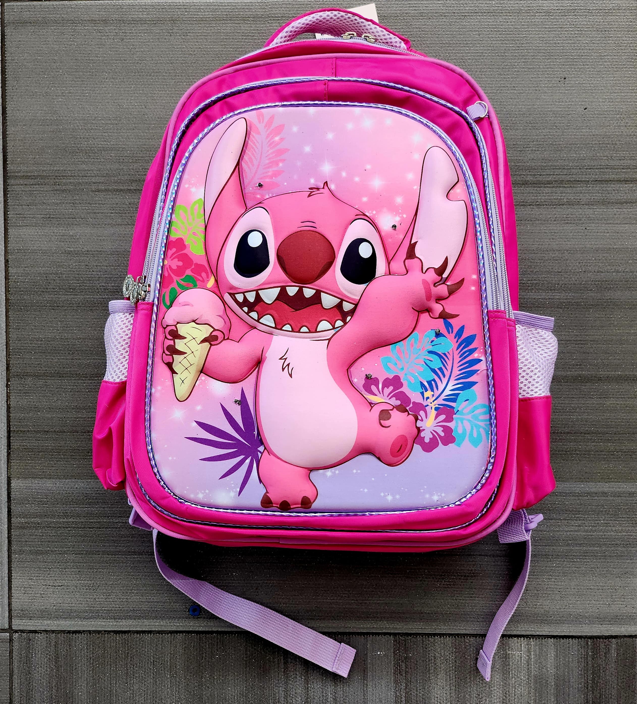 Foto 2 | Mochila Escolar Con Luz Led Incluye Lonchera Y Lapicera Con Diseño De Angel Stitch