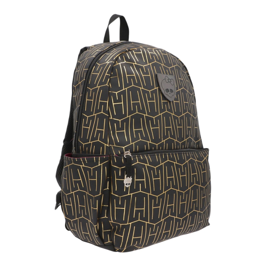 Foto 3 pulgar | Mochila Grande Yadatex Monster High Negro Y Dorado Msh001-bp233a