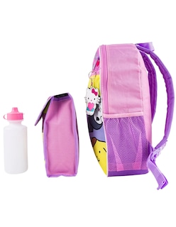 Foto 3 | Set De Mochila Escolar de Hello Kitty Con Lonchera, Llavero, Bote para el Agua y Clip