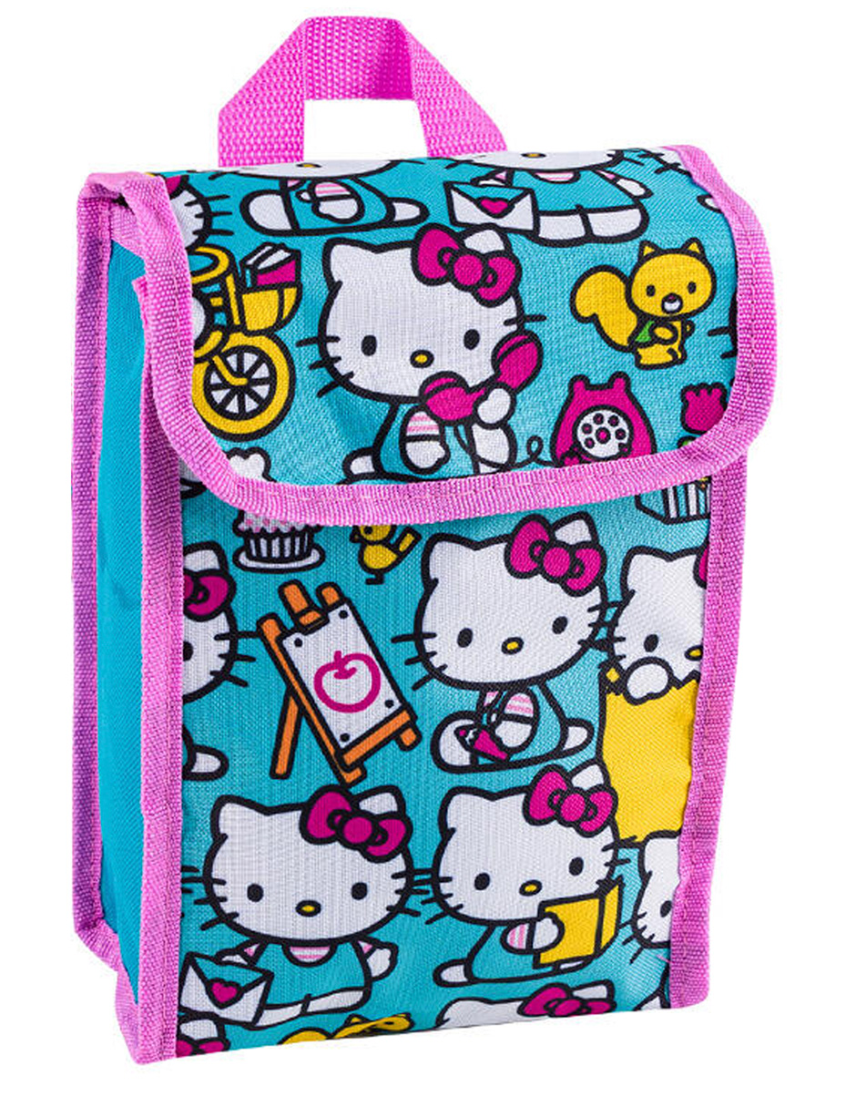 Foto 6 pulgar | Set De Mochila Escolar De Hello Kitty Con Lonchera,  Llavero, Bote para el Agua y Clip