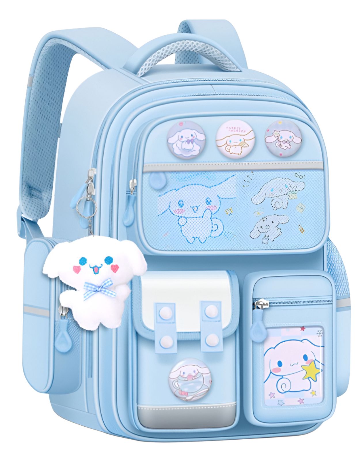 Foto 1 | Mochila Impermeable Noche Infantil Lindo Dibujos Animados Grandes Azul Cielo Regreso A Clases