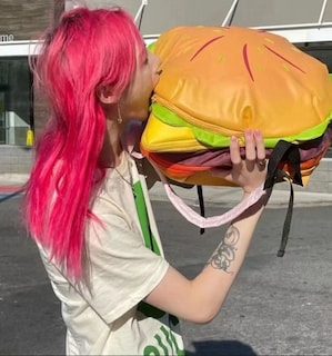 Foto 4 | Mochila Hamburguesa Divertida Escolar Gran Capacidad