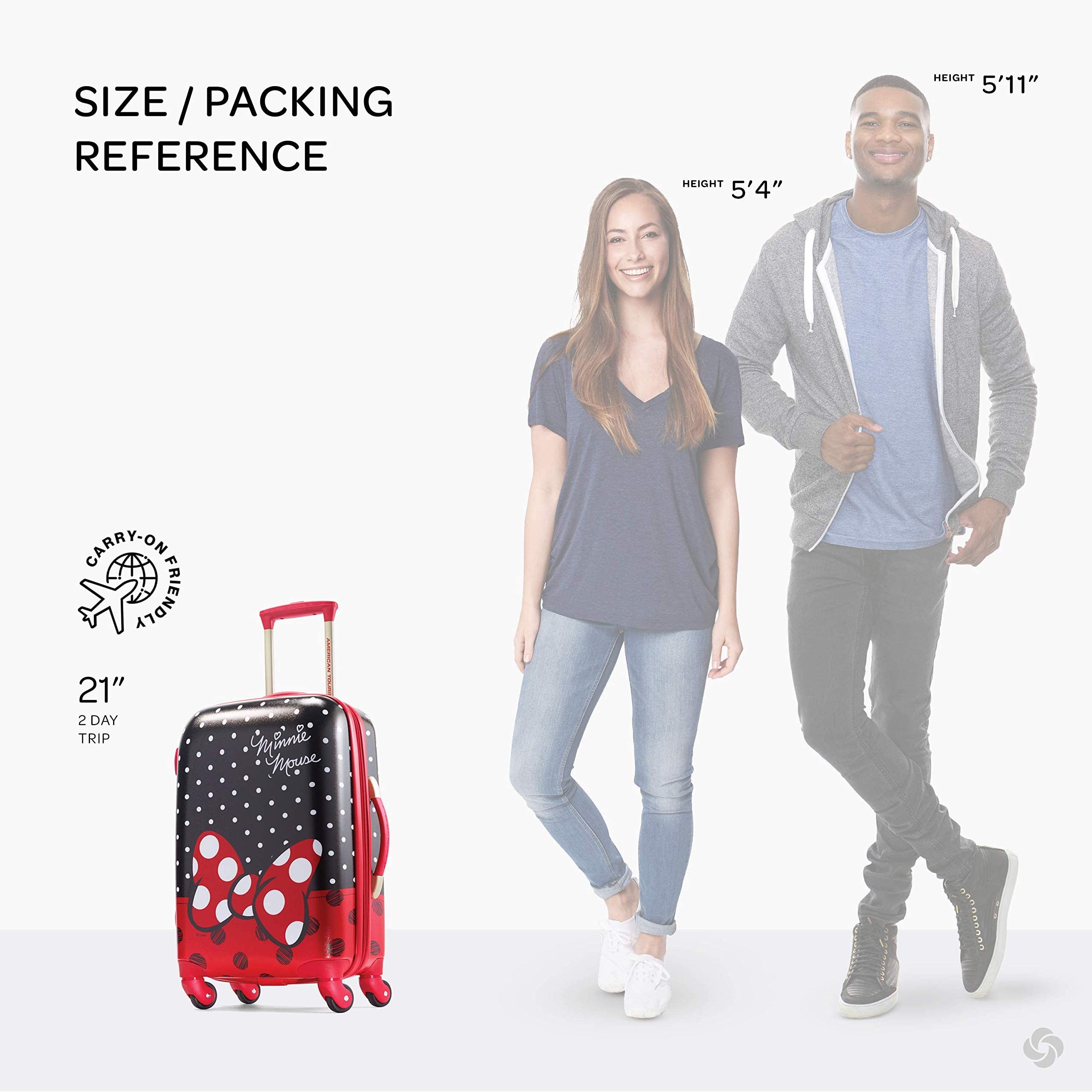 Foto 3 pulgar | Equipaje American Tourister Disney Hardside Minnie Mouse De 21 Pulgadas - Venta Internacional.