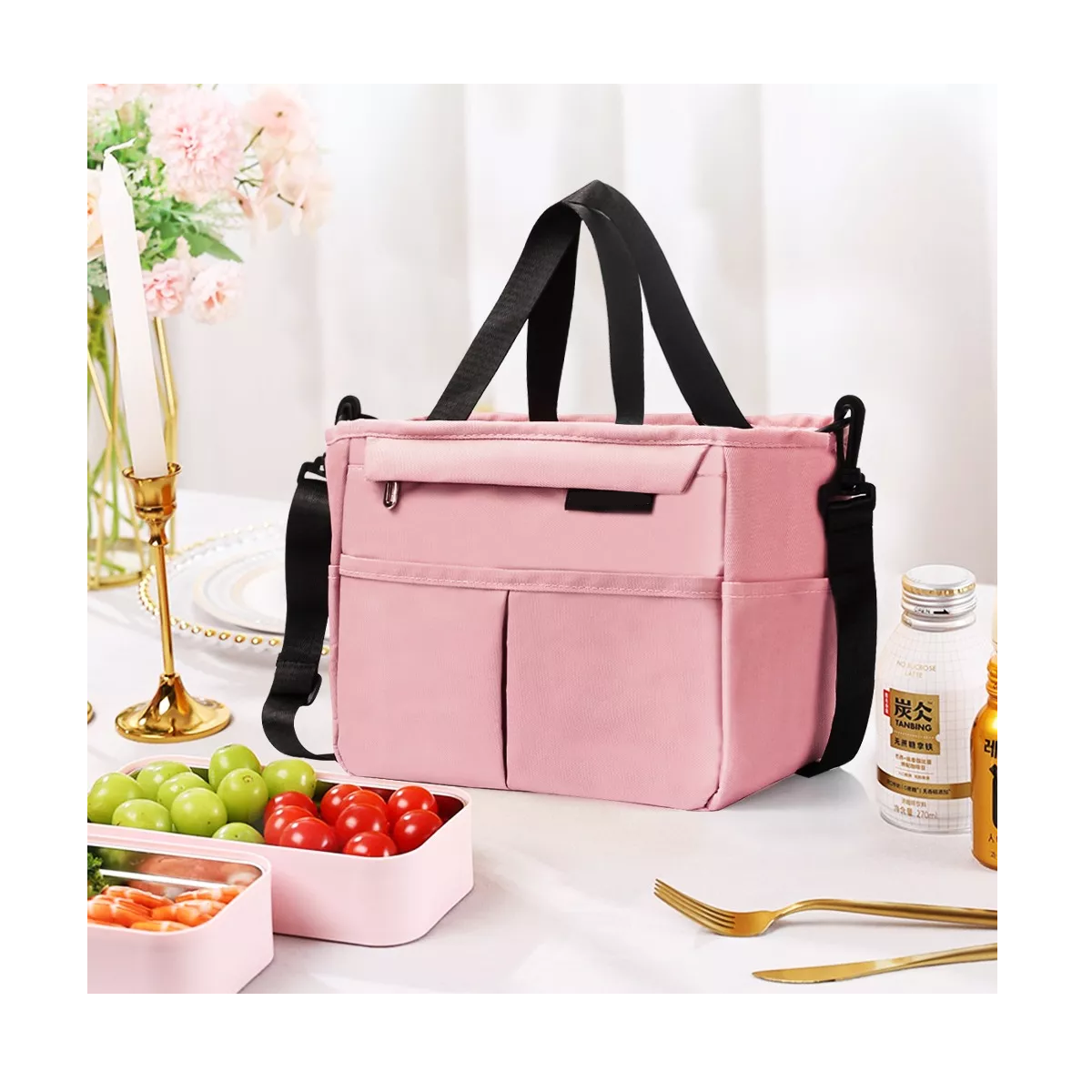 Foto 4 pulgar | Bolsa Lonchera Térmica Moderna Gran Capacidad Frío Y Calor Eo Safe Imports Esi-11447 Rosa