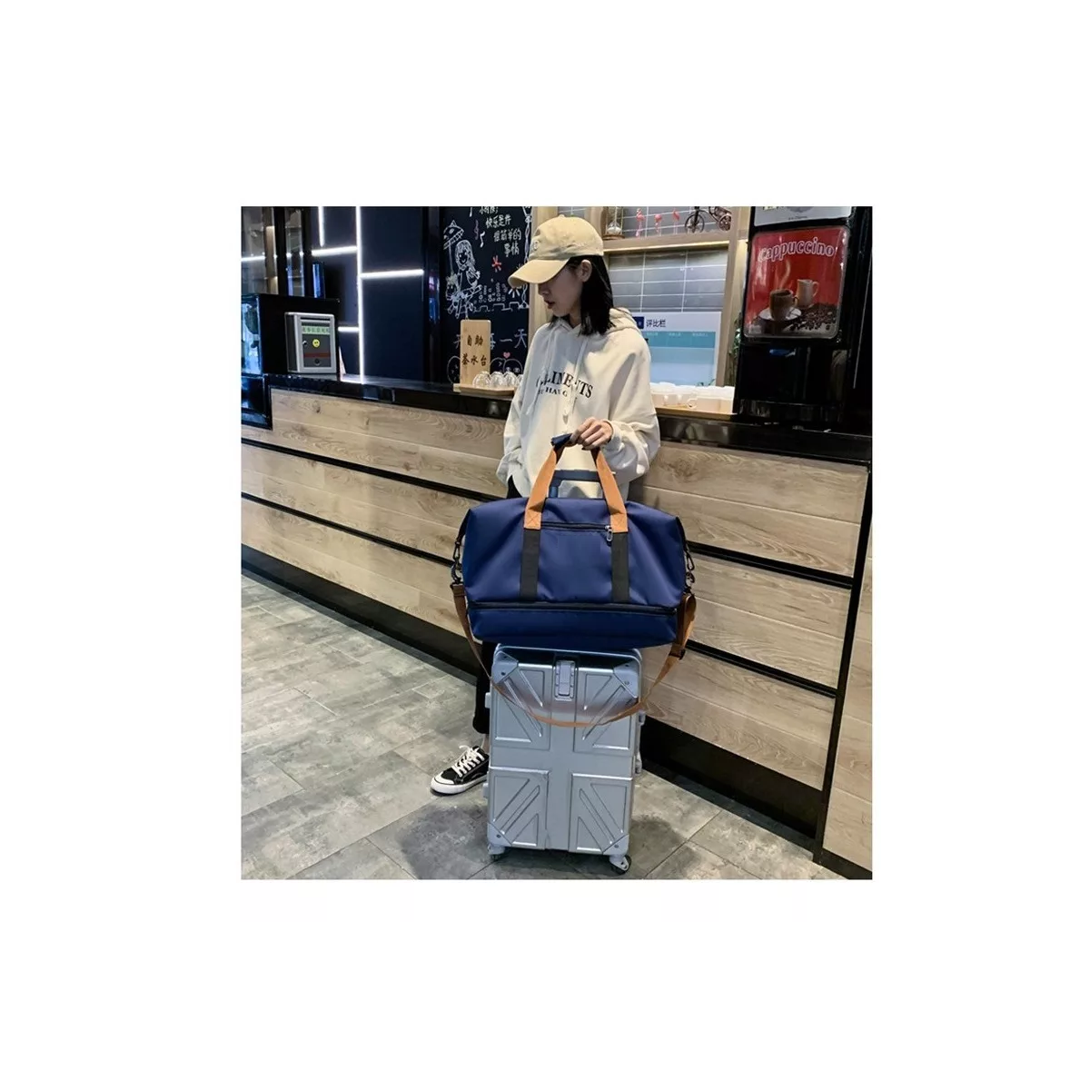 Foto 4 pulgar | Maleta Deportiva Bolsa Gym Viaje Mochila Fitness Eo Safe Imports Esi-11458 Azul