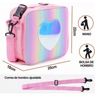 Foto 3 | Bolsa Del Almuerzo, Lonchera Térmica Portátil Eo Safe Imports Esi-11453 Rosa
