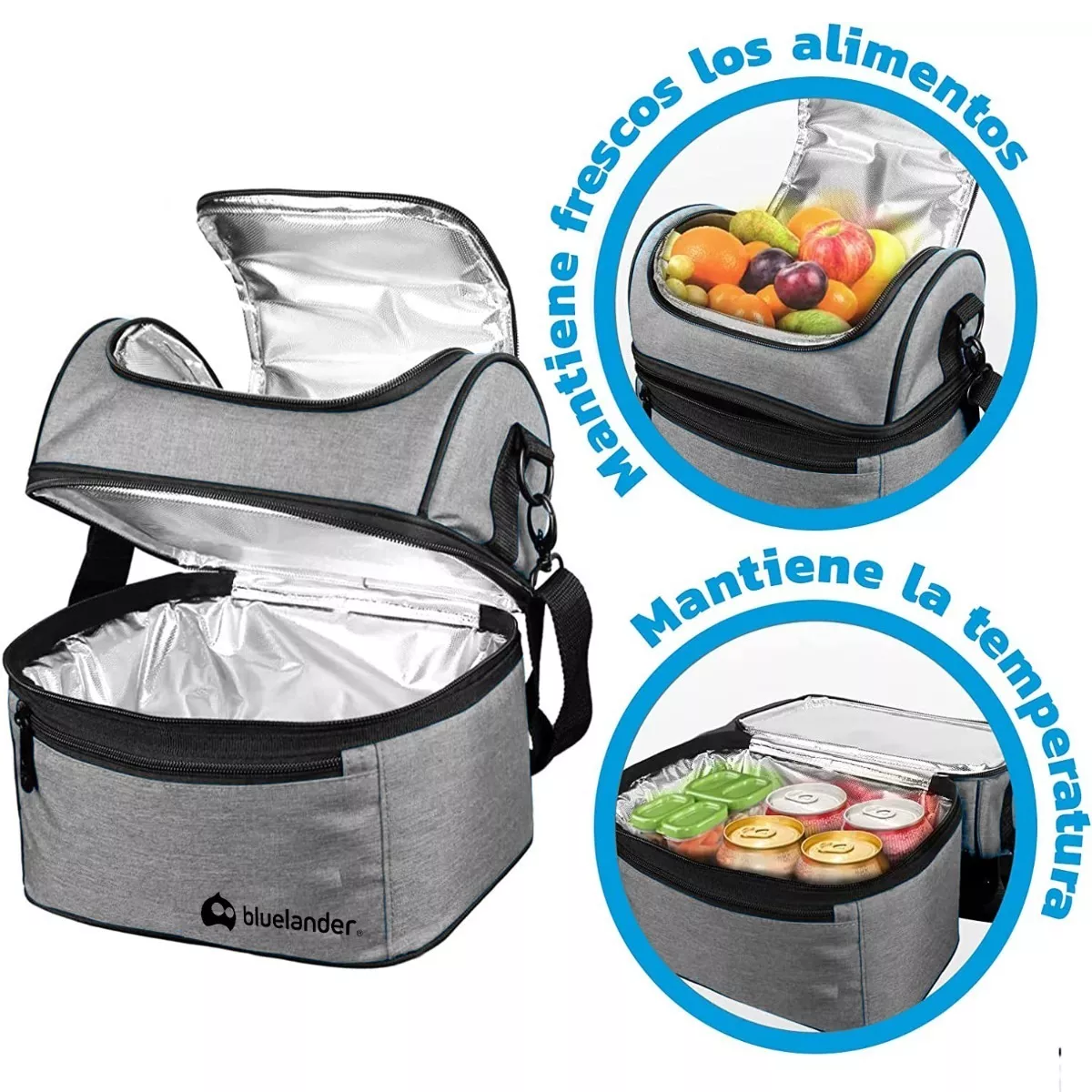 Foto 4 pulgar | Bolsa De Almuerzo Lonchera Térmica Portátil Y Gran Capacidad  Eo Safe Imports Esi-13230 Gris