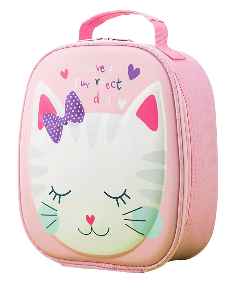 Foto 2 pulgar | Bolsa De Almuerzo Para Niños Lonchera Termica Portátil Gato Rosa