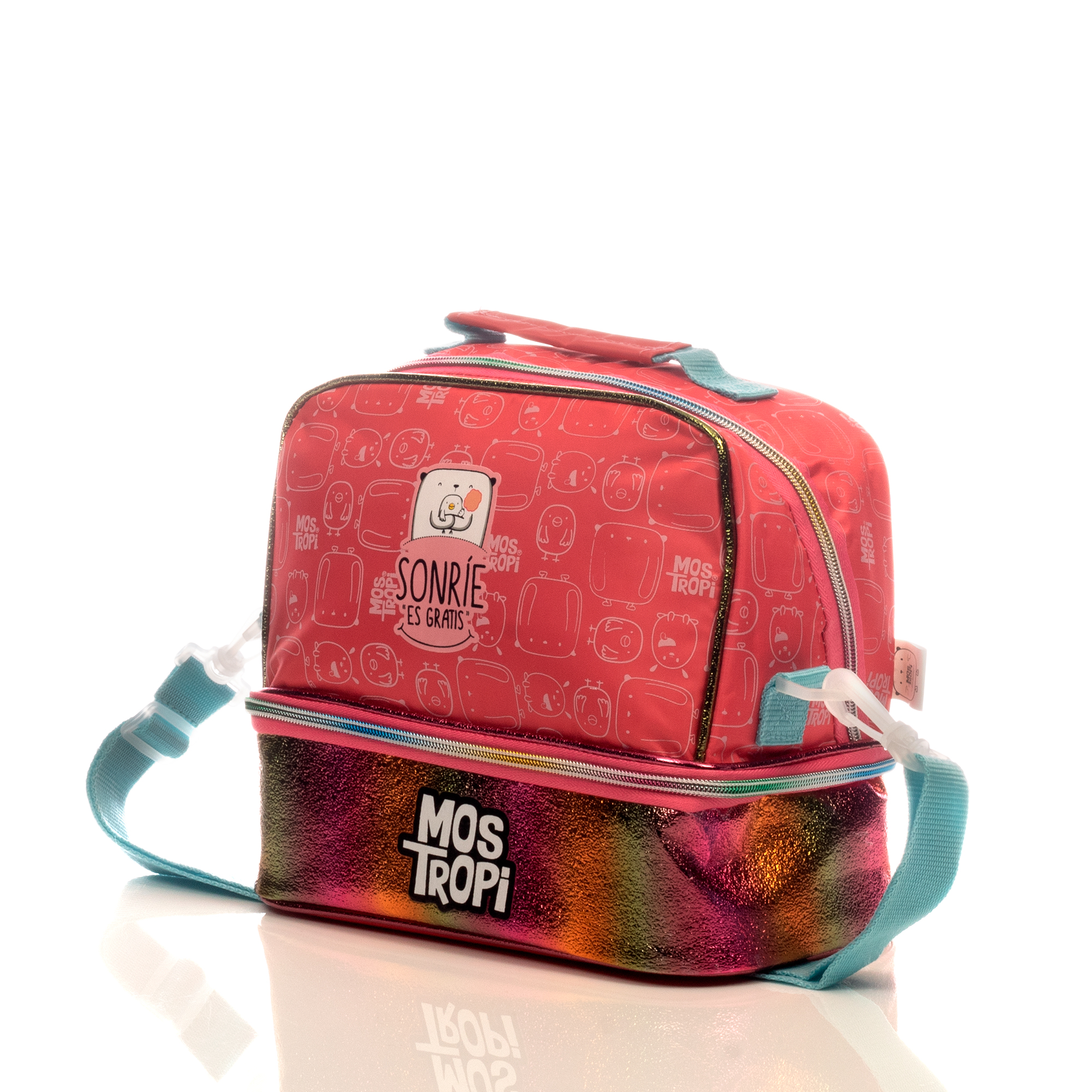 Foto 4 pulgar | Lonchera Mostropi 'Sonríe, es Gratis' Rosa