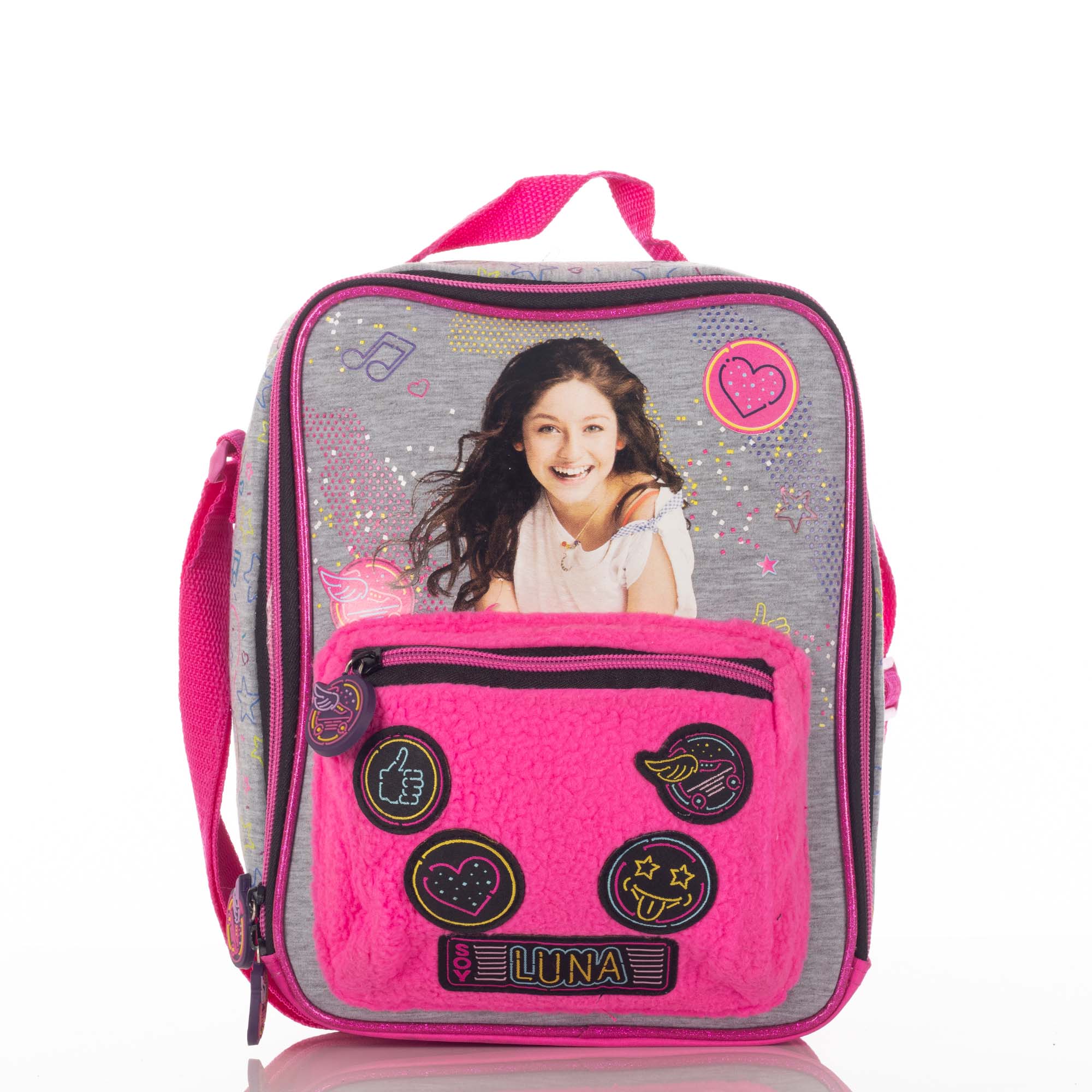 Lonchera Escolar Atm Soy Luna 2205 Gris Con Rosa