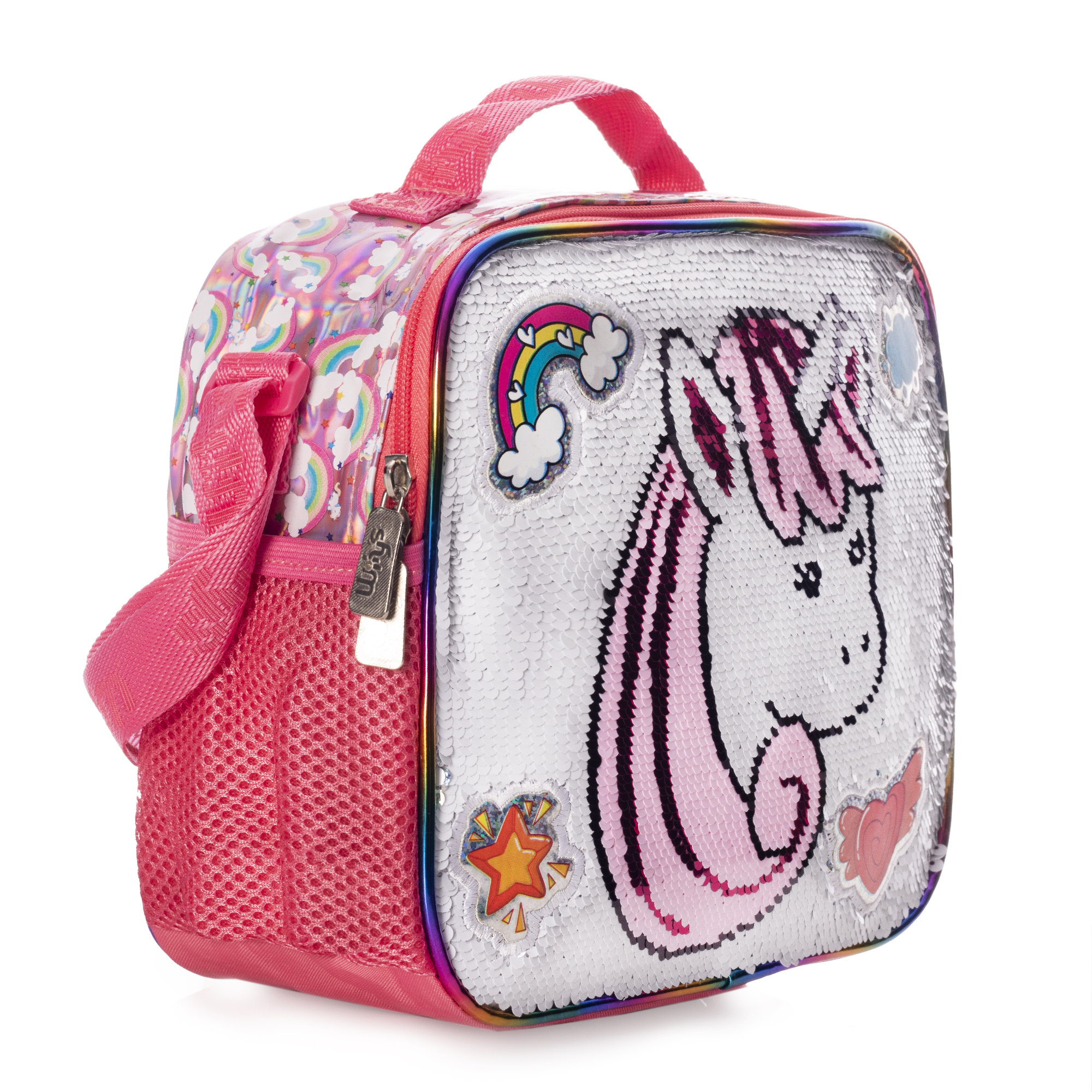 Foto 2 | Lonchera Unicornio Rainbow Wilys Plata Color Plateado Lentejuela