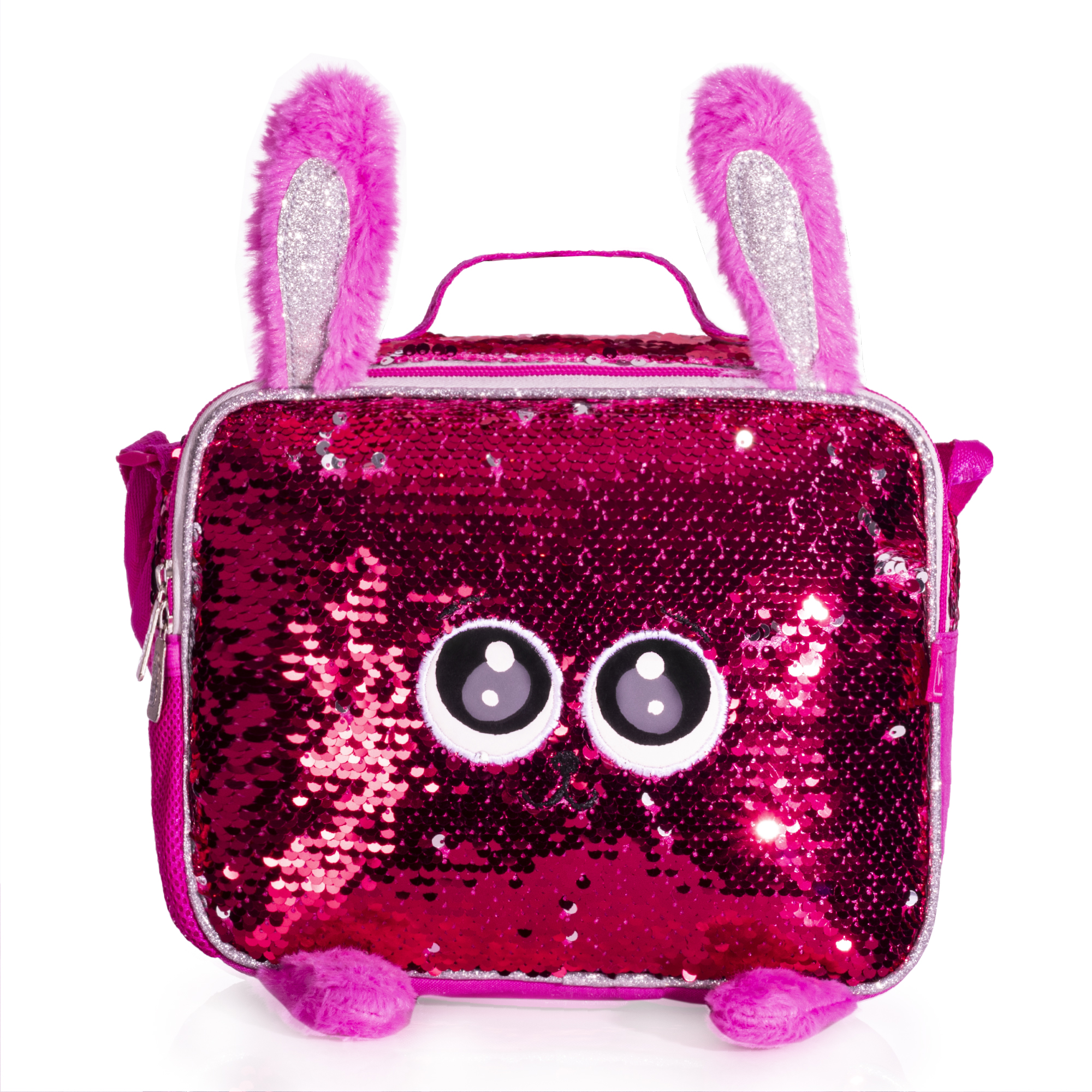 Lonchera Lentejuela Reversible Wilys Rabbit Rosa
