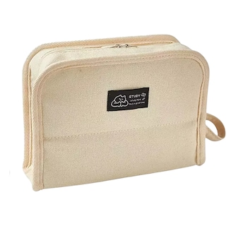 Foto 1 | Estuche Para Lápices Lapiceras Grande Estuche Escolar Cierre Beige