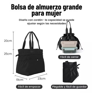 Foto 2 | Lonchera Bolsa Térmica Eo Safe Imports ESI-17842 Negro