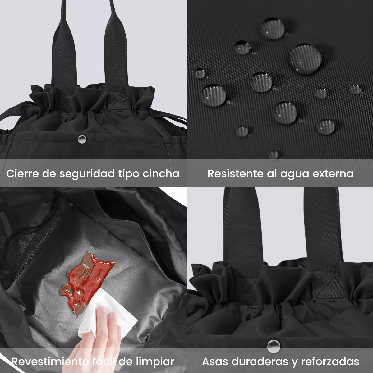 Foto 4 pulgar | Lonchera Bolsa Térmica Eo Safe Imports ESI-17842 Negro