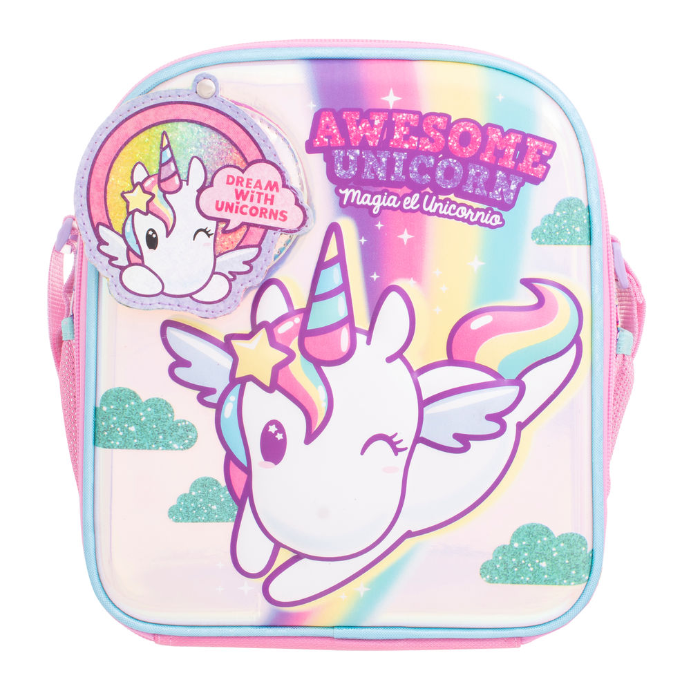 Lonchera Infantil 3d Metálico Onix (unicornio) 3l (rosa)