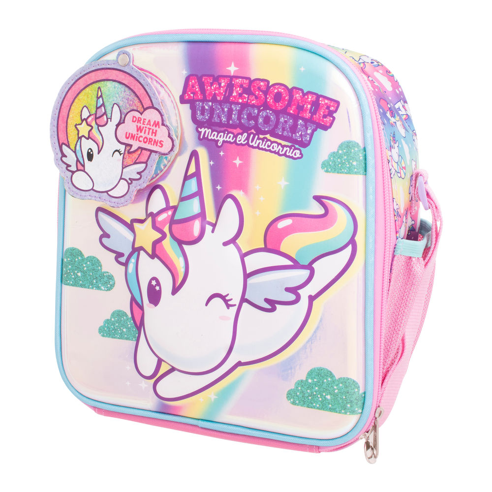Foto 4 pulgar | Lonchera Infantil 3d Metálico Onix (unicornio) 3l (rosa)