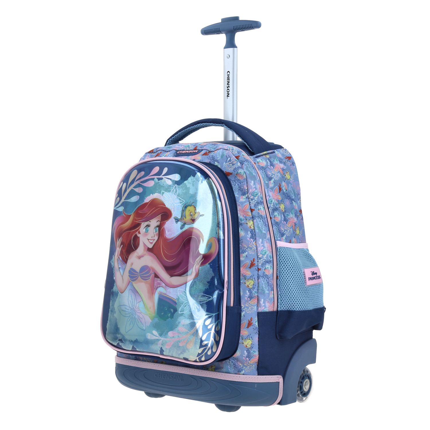 Foto 3 pulgar | Mochila Chenson Con Ruedas Y Luces Led Disney Princesas Ariel Escolar Primaria Pr70156-9 Agry