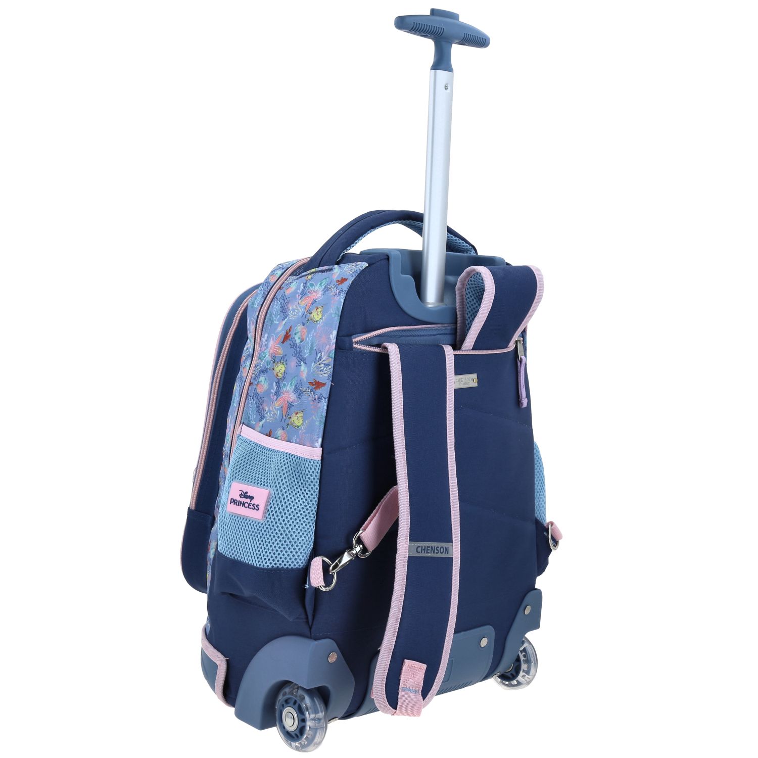 Foto 3 | Mochila Chenson Con Ruedas Y Luces Led Disney Princesas Ariel Escolar Primaria Pr70156-9 Agry