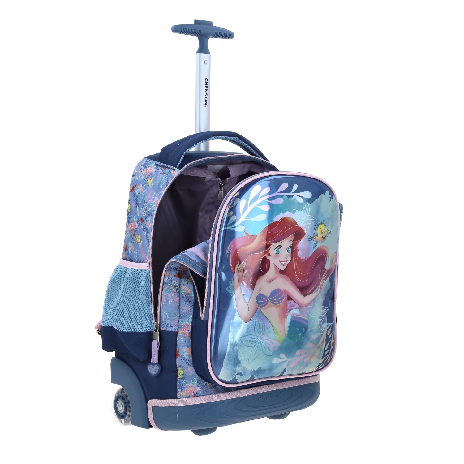 Foto 8 pulgar | Mochila Chenson Con Ruedas Y Luces Led Disney Princesas Ariel Escolar Primaria Pr70156-9 Agry
