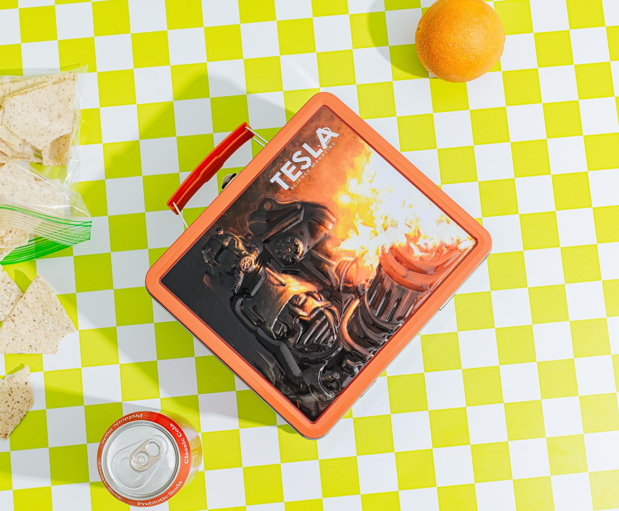 Foto 6 pulgar | Lunchbox Toynk Fallout Tesla Science Magazine, Estilo Retro - Venta Internacional.