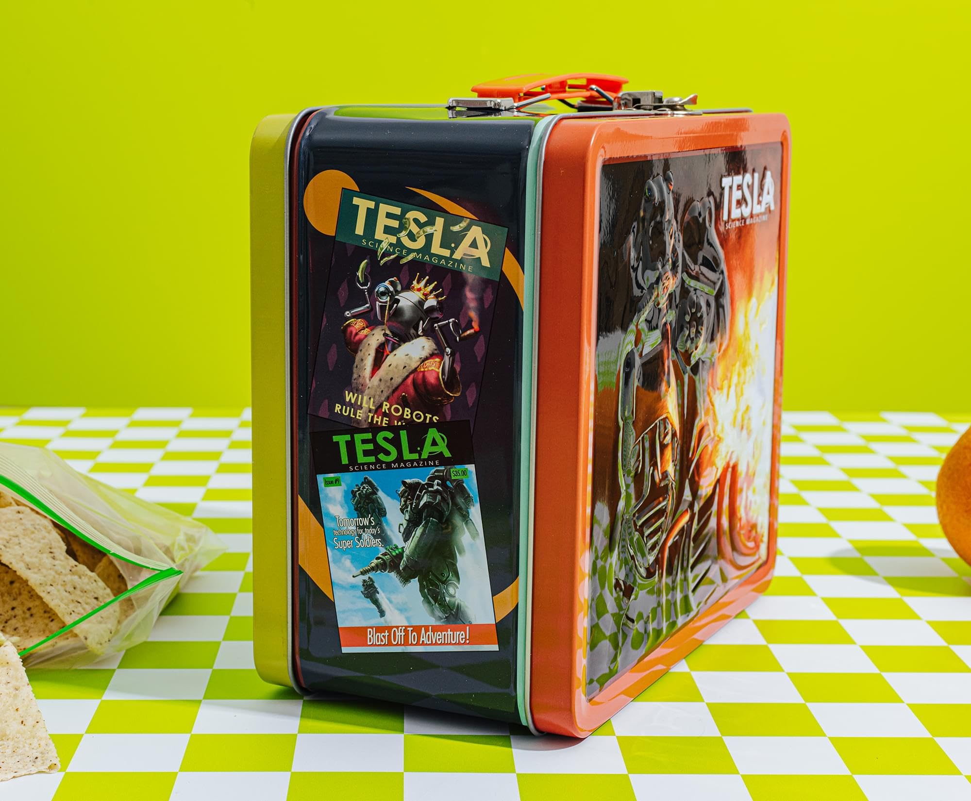 Foto 7 pulgar | Lunchbox Toynk Fallout Tesla Science Magazine, Estilo Retro - Venta Internacional.