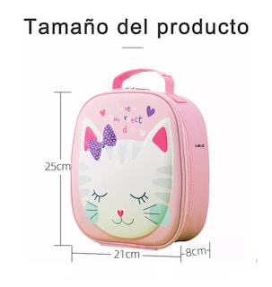 Foto 2 | Bolsa De Almuerzo Lab.g Para Niños Lonchera Termica Portátil Gato Rosa